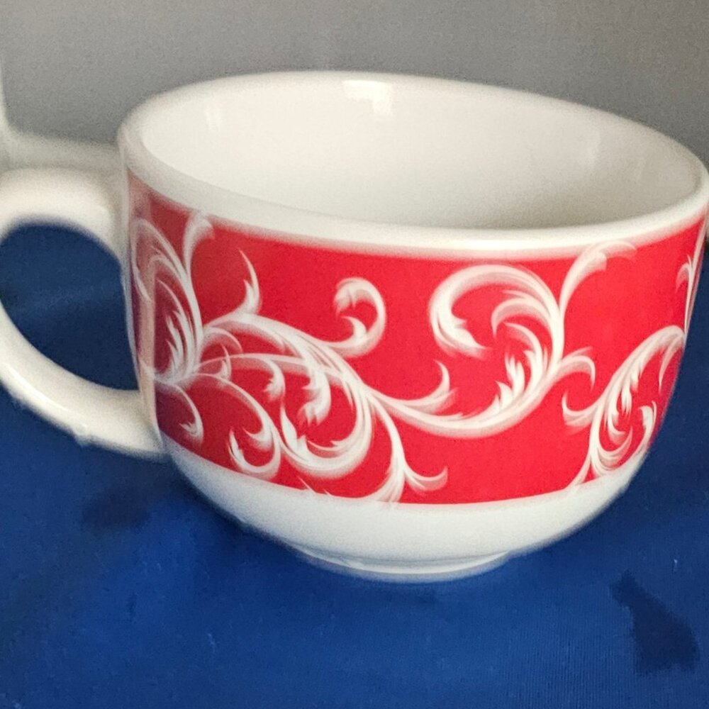 Just for You by Megatoys - Feathered with Red background Mug